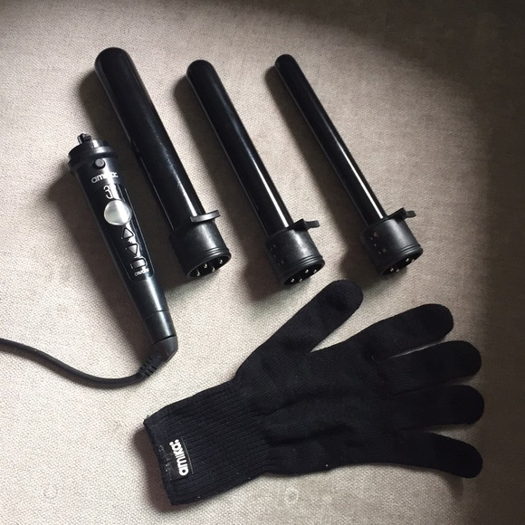 amika 3 barrel curling iron